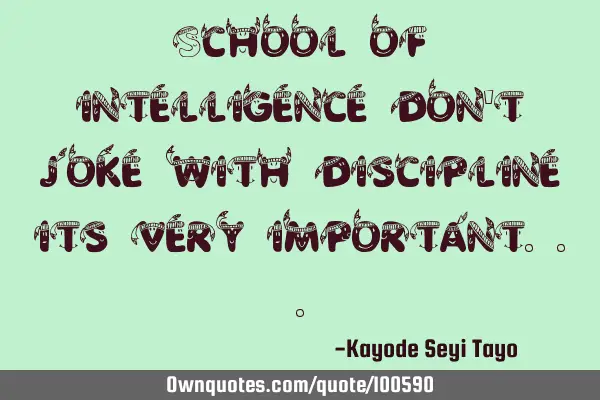School of intelligence don