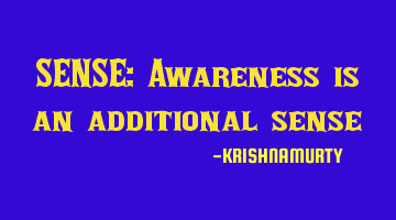 SENSE: Awareness is an additional sense