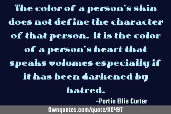 The color of a person