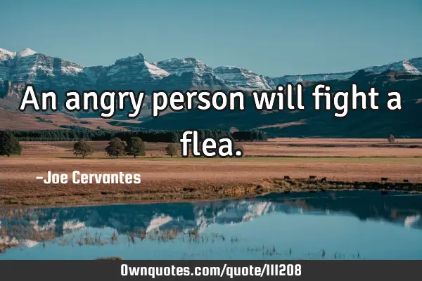 An angry person will fight a