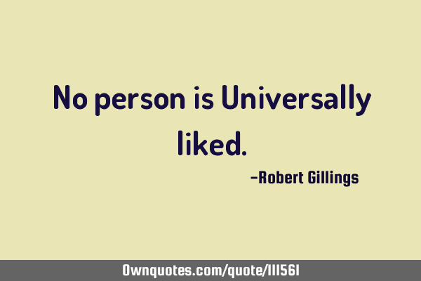 No person is Universally