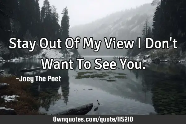 Stay Out Of My View I Don