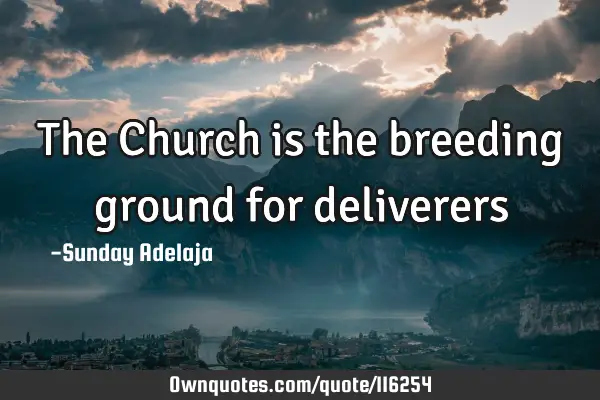 The Church is the breeding ground for