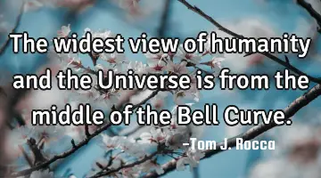 The widest view of humanity and the Universe is from the middle of the Bell C