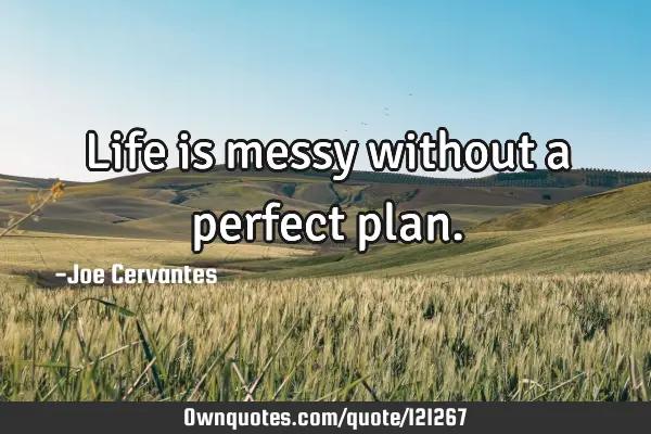 Life is messy without a perfect