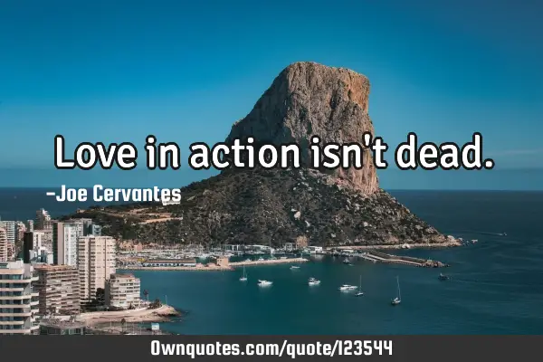Love in action isn