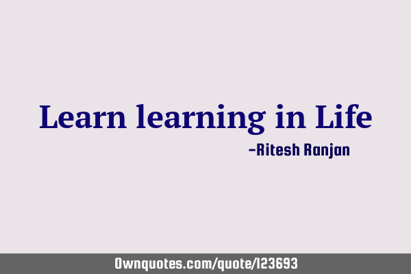 Learn learning in L