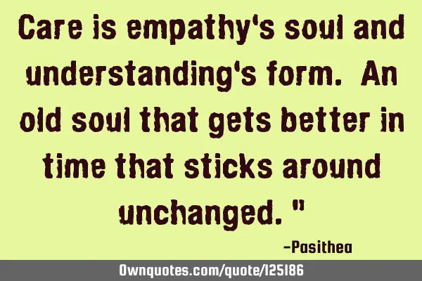 Care is empathy