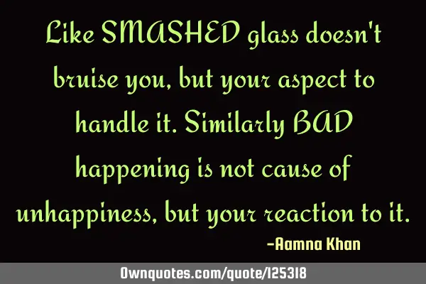 Like SMASHED glass doesn