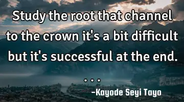 Study the root that channel to the crown it's a bit difficult but it's successful at the end....