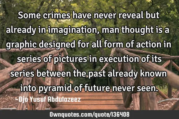 Some crimes have never reveal but already in imagination, man thought is a graphic designed for all