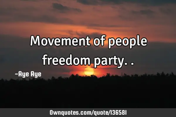 Movement of people freedom