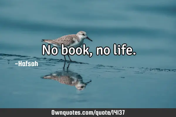No book, no