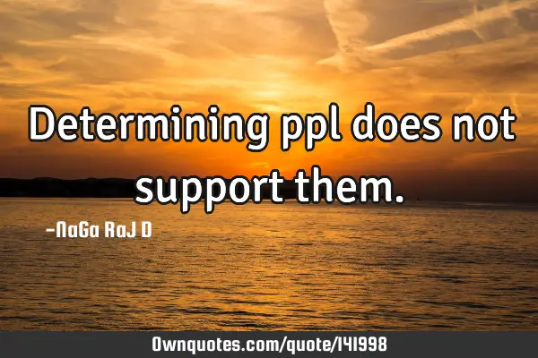 Determining ppl does not support