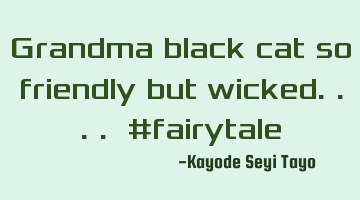 Grandma black cat so friendly but wicked.... #fairytale