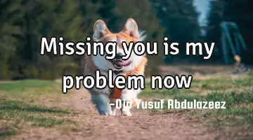 Missing you is my problem now