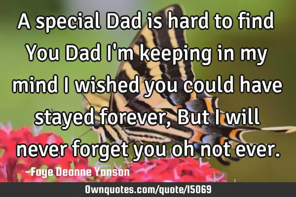 A special Dad is hard to find You Dad I