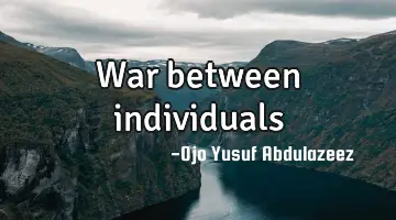 War between individuals