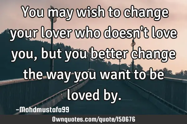 ‏You may wish to change your lover who doesn