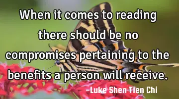 When it comes to reading there should be no compromises pertaining to the benefits a person will