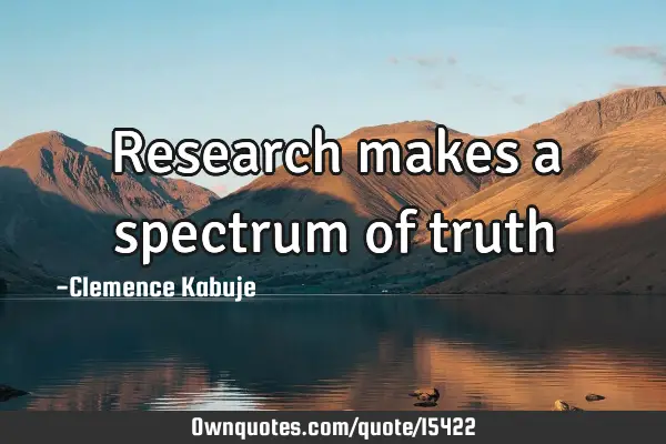 Research makes a spectrum of