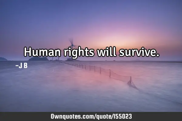 Human rights will