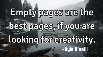 Empty pages are the best pages, if you are looking for