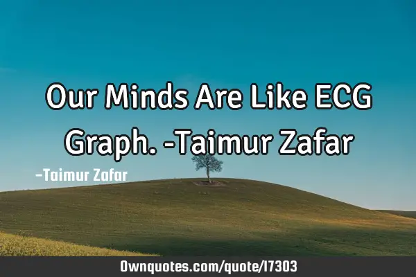 Our Minds Are Like ECG Graph. -Taimur Z