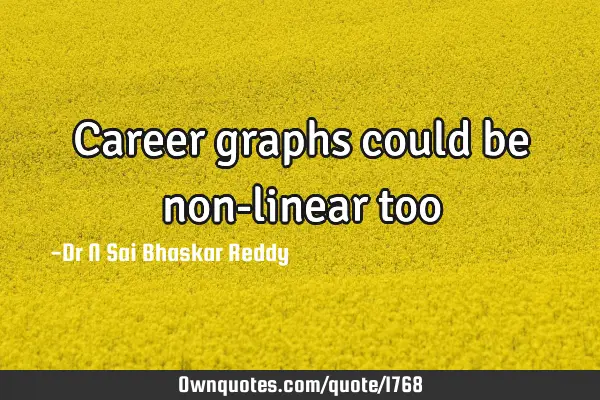 Career graphs could be non-linear