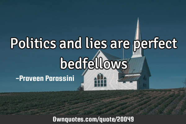 Politics and lies are perfect