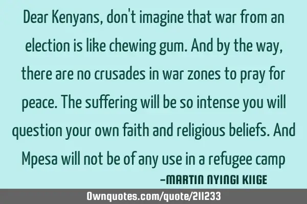 Dear Kenyans, don