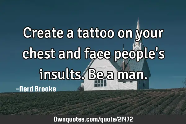 Create a tattoo on your chest and face people