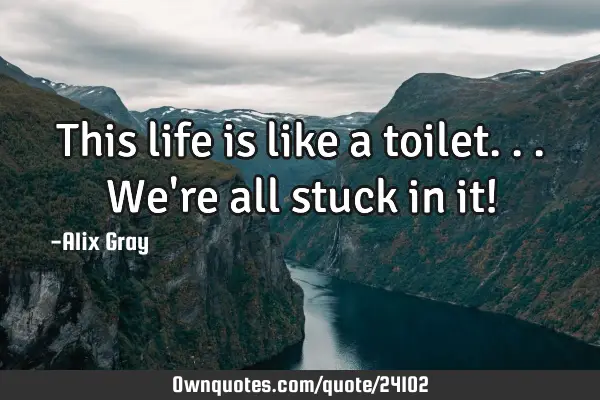 This life is like a toilet... We