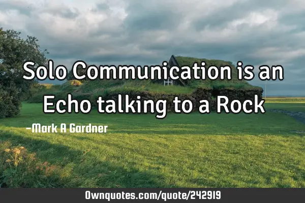Solo Communication is an Echo talking to a R