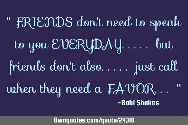" FRIENDS don