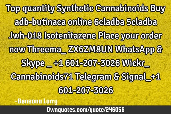 Top quantity Synthetic Cannabinoids

Buy adb-butinaca online

6cladba

5cladba

Jwh-018

I