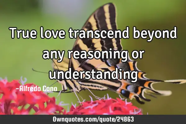 True love transcend beyond any reasoning or