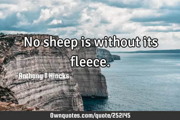 No sheep is without its