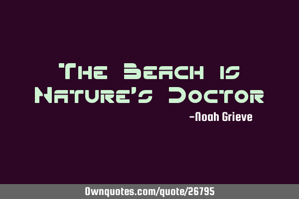 The Beach is Nature