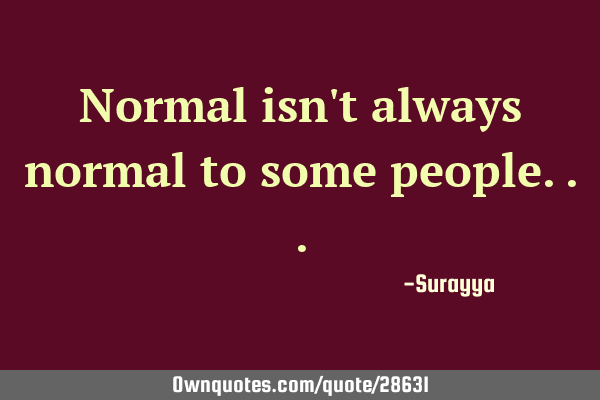 Normal isn