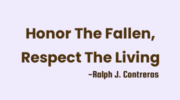 Honor The Fallen, Respect The L