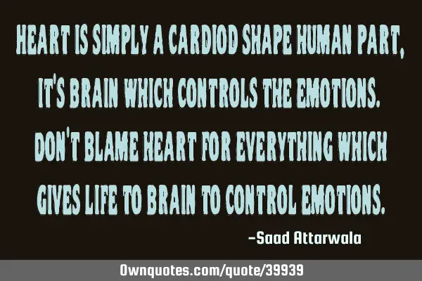 Heart is simply a cardiod shape human part, it