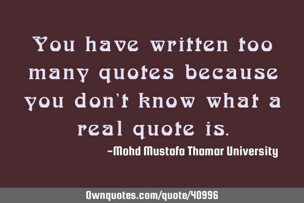 You have written too many quotes because you don
