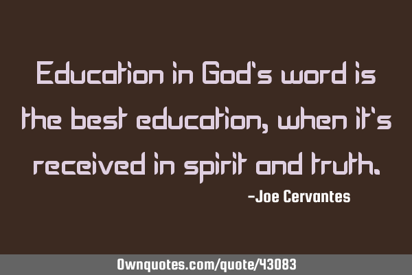 Education in God