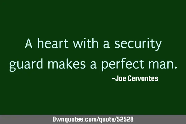 A heart with a security guard makes a perfect