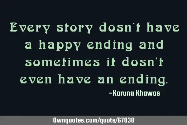 Every story dosn