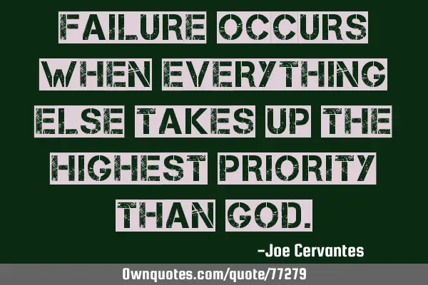 Failure occurs when everything else takes up the highest priority than G