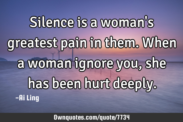Silence is a woman