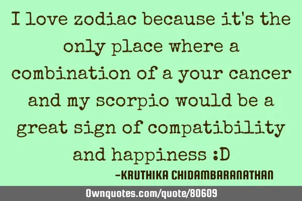 I love zodiac because it