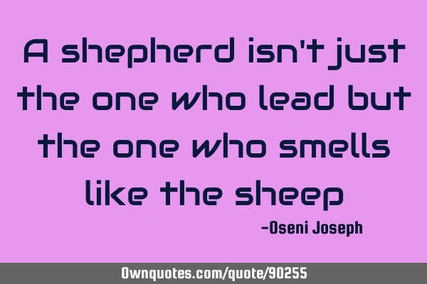 A shepherd isn